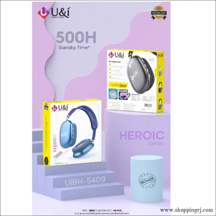 U&i Heroic Series Gaming Bluetooth Headphone | Uibh 5409