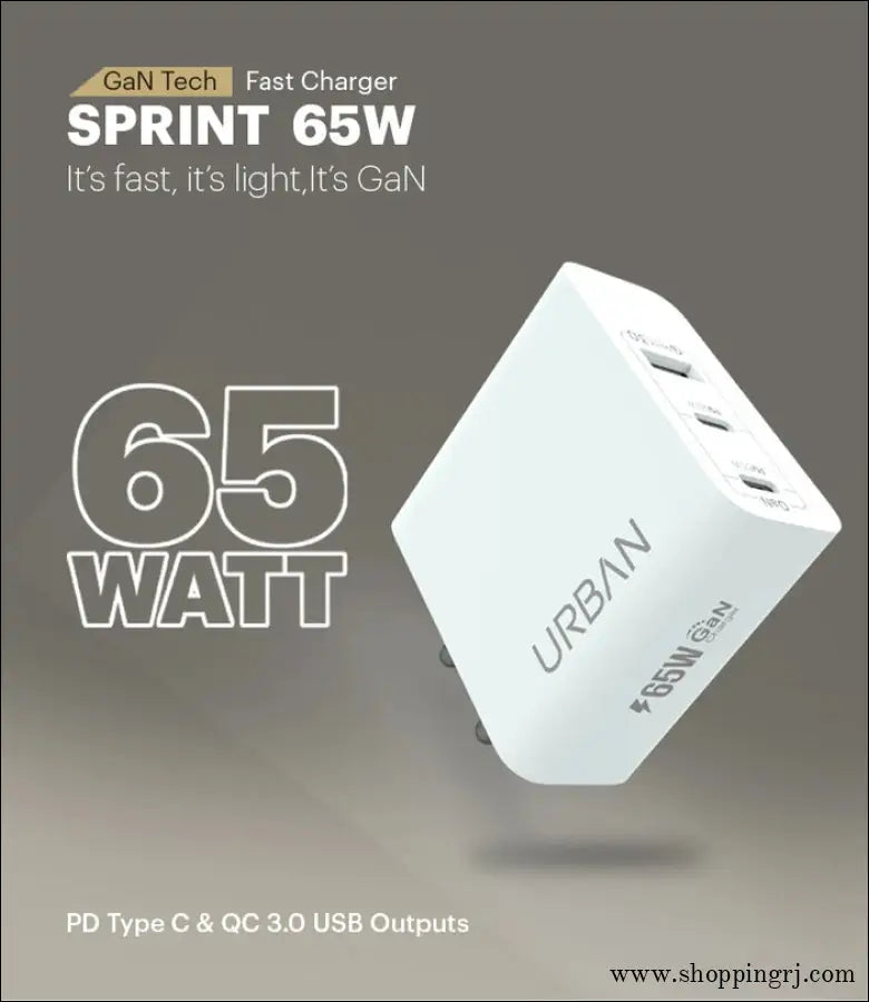 URBAN Sprint 65 Fast Charger With GaN Tech