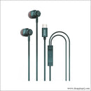 Unix Harmony Type c Wired Earphone for Clear Audio Quality - Green