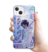 CUTE GIRL WITH UMBRELLA mobile cover RJ1777 Plastic hard case - Mobile covers - Shopping RJ ANIME MOBILEcustomized mobile cover