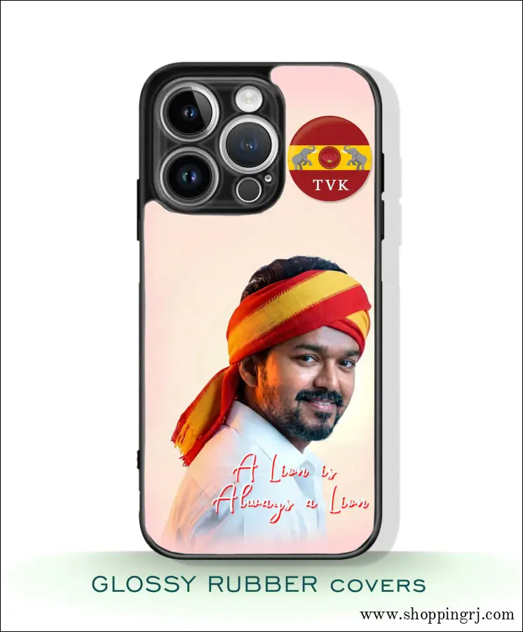 TVK Vijay mobile covers glossy finish RJ3580