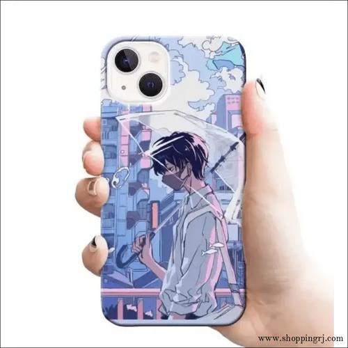 Cute Girl with Umbrella Mobile Cover Rj1777 Plastic Hard Case - Mobile Covers