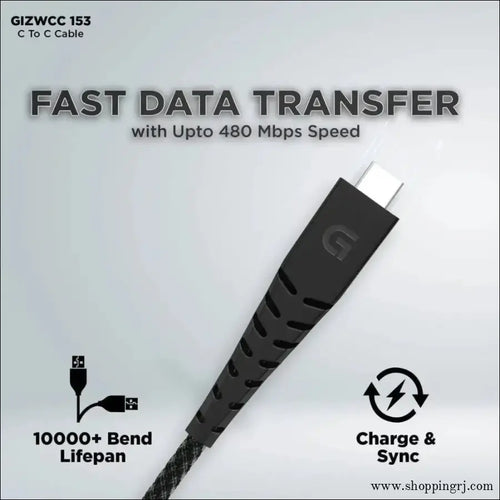 Gizmore Wcc153 Type c to Charging Cable Fast Data Transfer - Cable