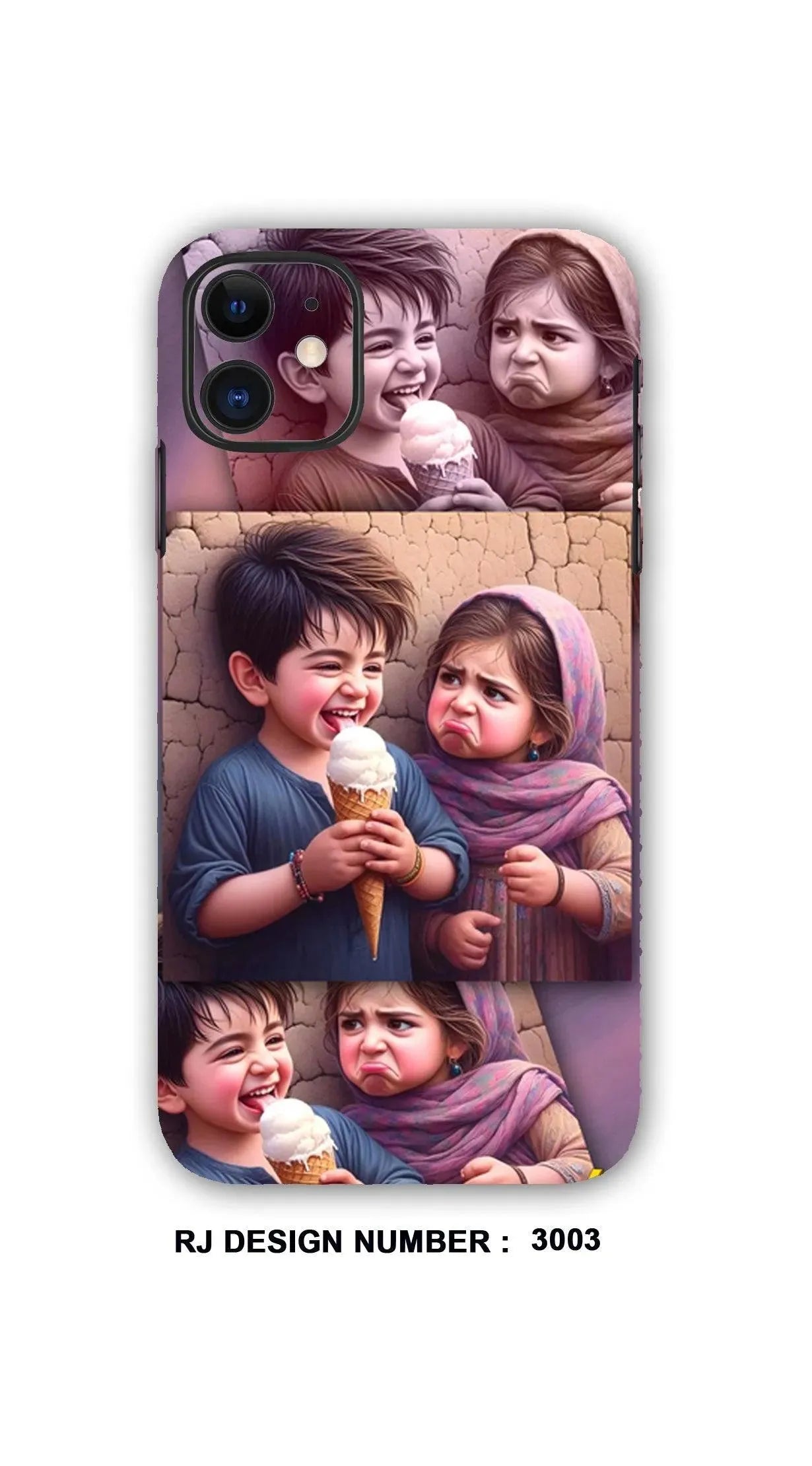 COUPLE EATING ICECREAM mobile skins RJ3003, ANIME MOBILE WRAPPING