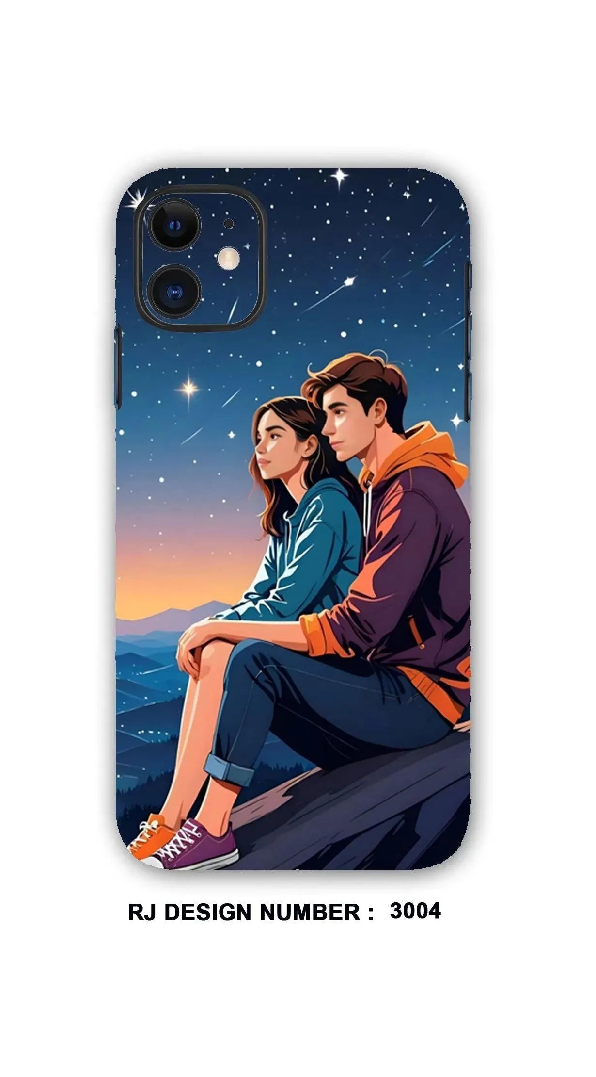 COUPLE SITTING ON THE BEACH mobile skins RJ3004, ANIME MOBILE WRAPPING