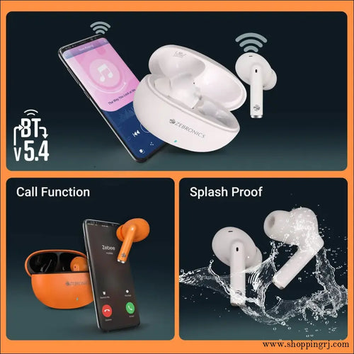 Zeb Pods 121 - V5.4 Tws Earbuds with 30h Enc,gaming Mode (upto 50ms) - Earbuds