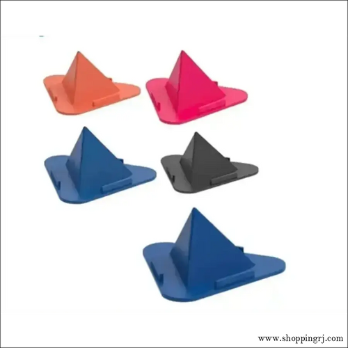 Portable 3 Side Triangle Mobile Stand- 5 Pcs Set - Multicolor - Electronic Gadget
