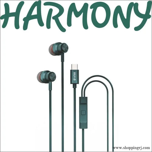 Unix Harmony Type c Wired Earphone for Clear Audio Quality