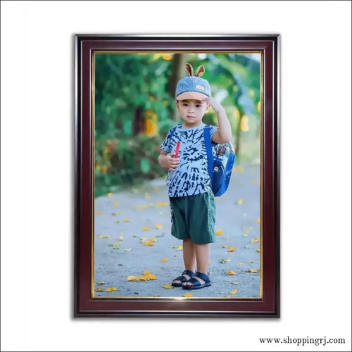 A2 Size - 18×24 Inch Frame with Photo Print (Brown) Photo Frame