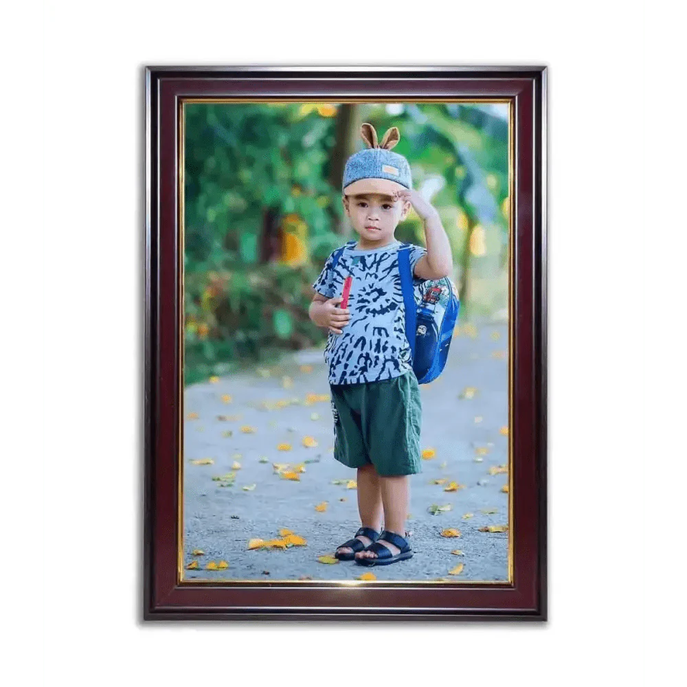 A2 Size - 18×24 inch Frame With Photo Print ( Brown Frame )