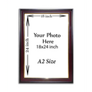 A2 Size - 18×24 inch Frame With Photo Print ( Brown Frame ) - photo frame - customize giftPhoto framesphoto frame