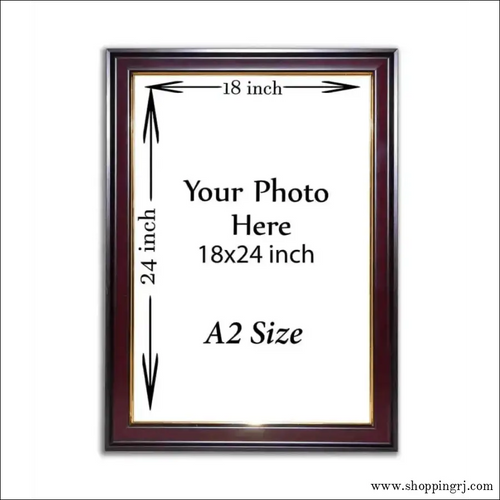 A2 Size - 18×24 inch Frame With Photo Print ( Brown Frame ) - photo frame - customize giftPhoto framesphoto frame