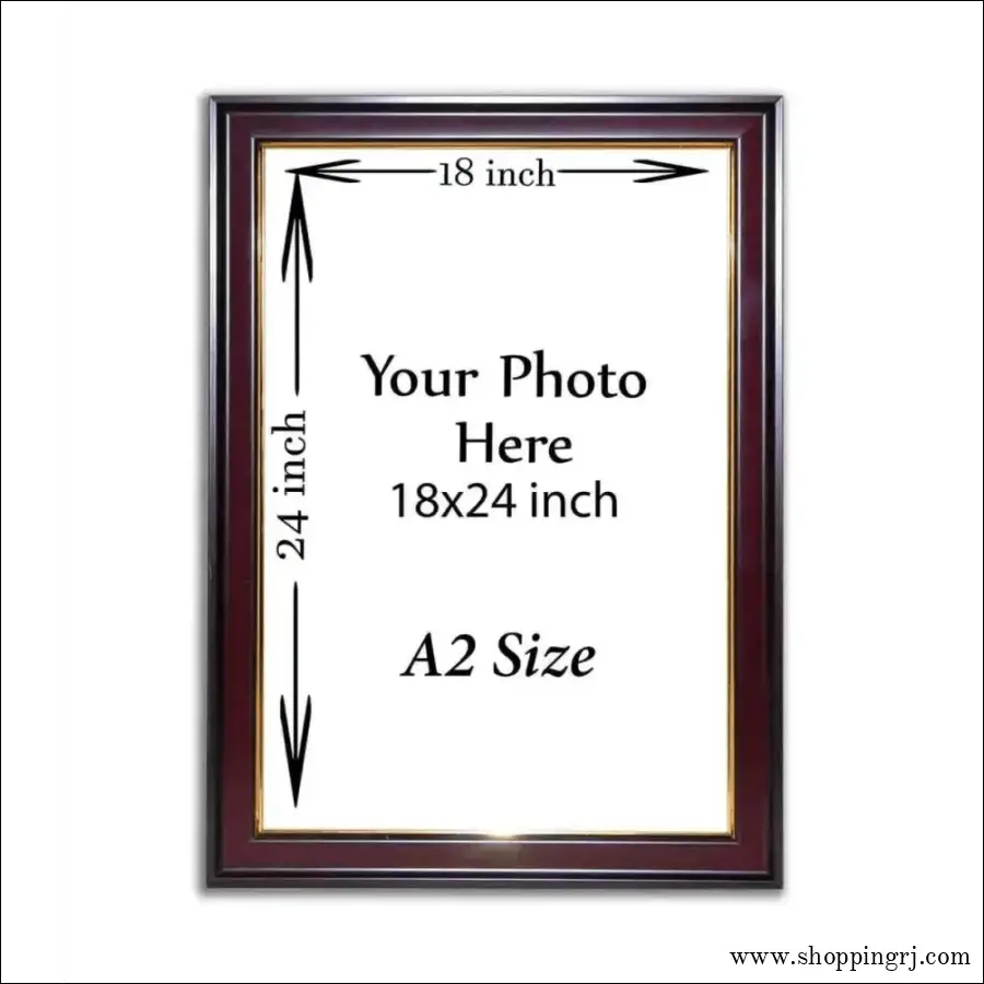 A2 Size - 18×24 inch Frame With Photo Print ( Brown Frame ) - photo frame - customize giftPhoto framesphoto frame