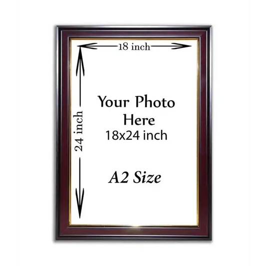 A2 Size - 18×24 inch Frame With Photo Print ( Brown Frame ) - photo frame - customize giftPhoto framesphoto frame