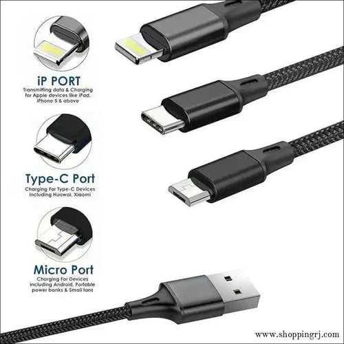 ARROW CX12 , 3 IN1 CABLE - Cable - cableRJ mobiles and accessories ThoothukudiNew arrivel