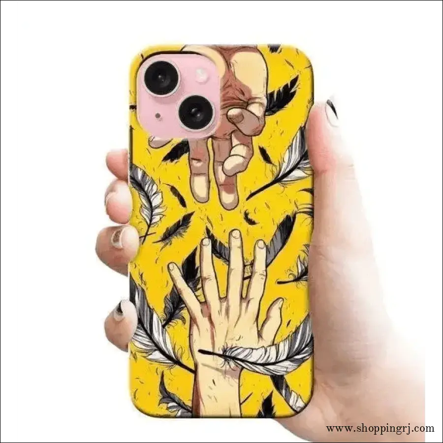 இரண்டு கைகளுடன் கூடிய கருப்பு மற்றும் வெள்ளை இறகு RJ 2891 பிளாஸ்டிக் ஹார்ட் கேஸ்கள்