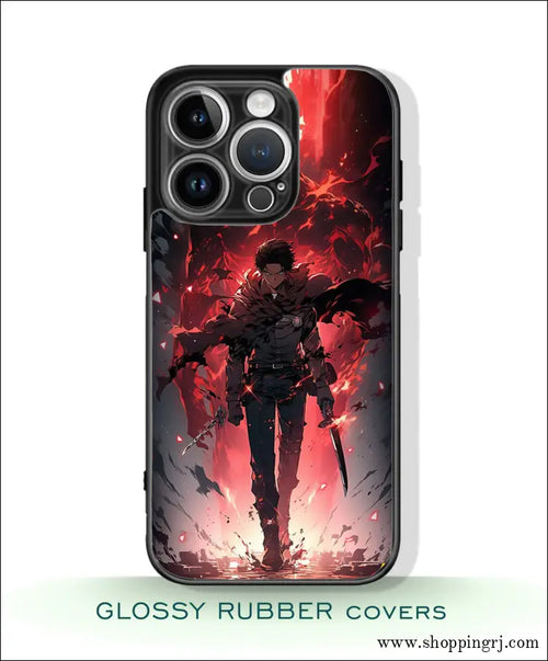 Captain Levi Ackerman Anime Mobile Case from -Attack on Titan (Glossy Rubber mobile cover) - Glossy metal covers