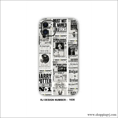 COLLAGE MOBILE SKIN| Harry Potter NEWS PAPER 2 - Mobile skins - COLLAGE SKINMobile's back stickerMobile skins