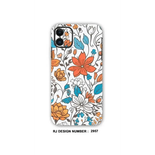 COLLAGE MOBILE SKIN| Orange Flowers - Mobile skins - COLLAGE SKINMobile skinsGIRLS SKINS