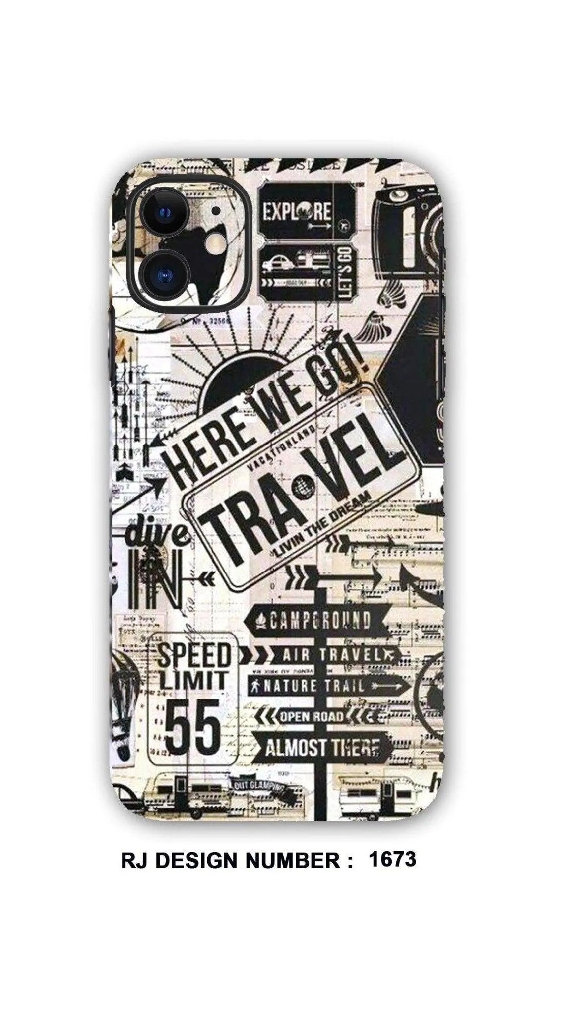 COLLAGE MOBILE SKIN| Vintage Travel Stamps