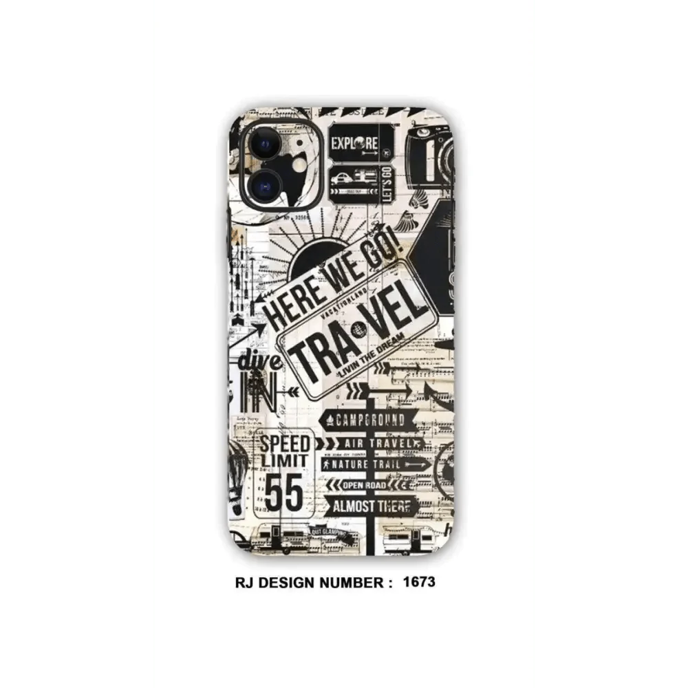 COLLAGE MOBILE SKIN| Vintage Travel Stamps