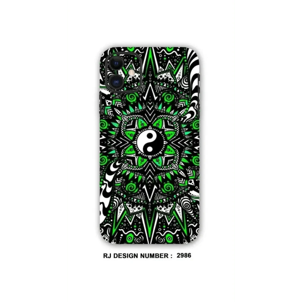 COLLAGE MOBILE SKIN| Yin Yang Peace Symbol GREEN