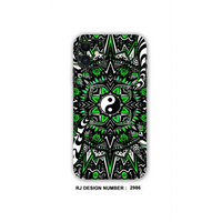 COLLAGE MOBILE SKIN| Yin Yang Peace Symbol GREEN - Mobile skins - Adult skinMobile skinsCOLLAGE SKIN