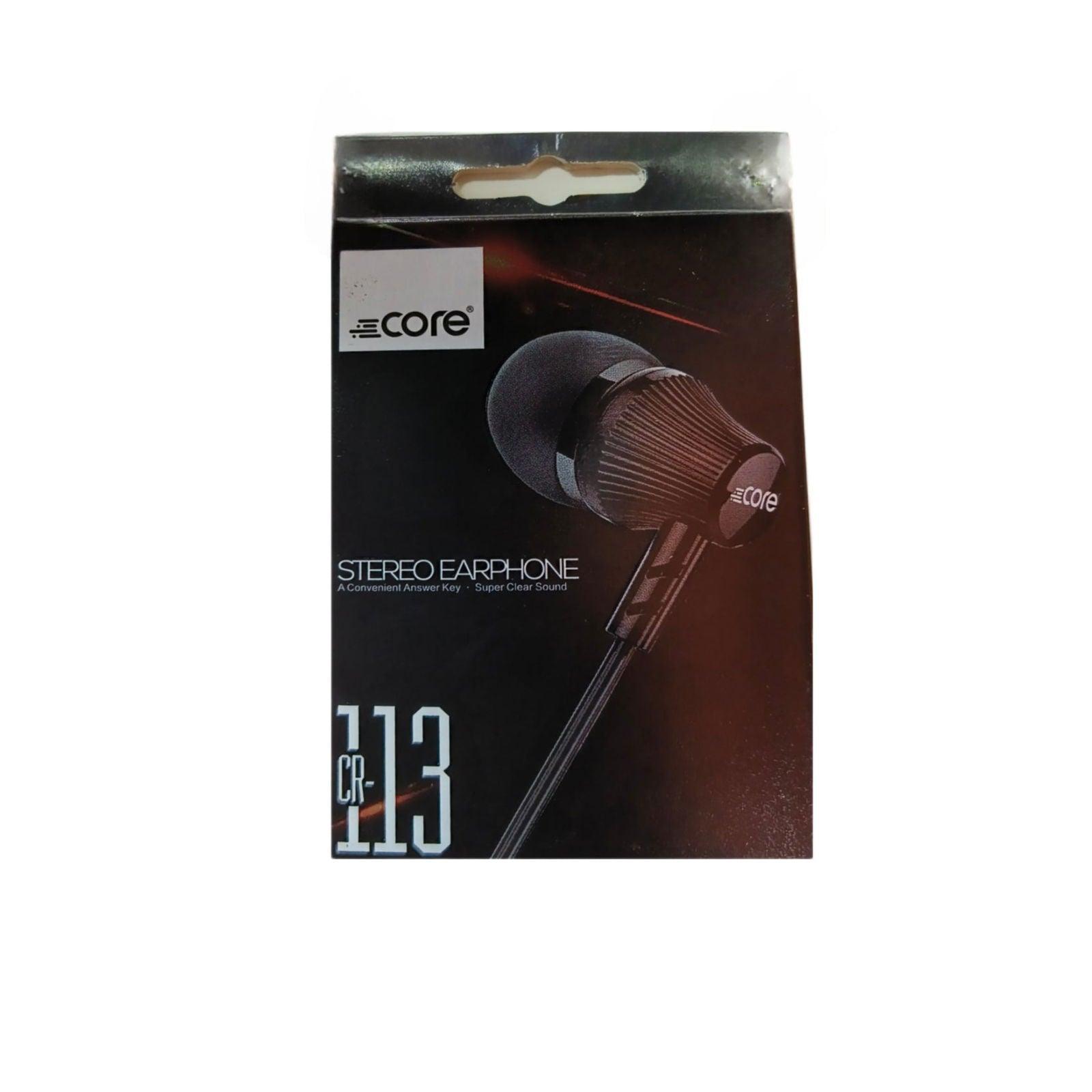 Core cr-113 earphones - Shopping RJ 