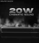 JUST CORSECA Sound Shack JST608 Soundbar | 20W | Wireless| Bluetooth USB AUX | Immersive Home Theater Audio - Bluetooth