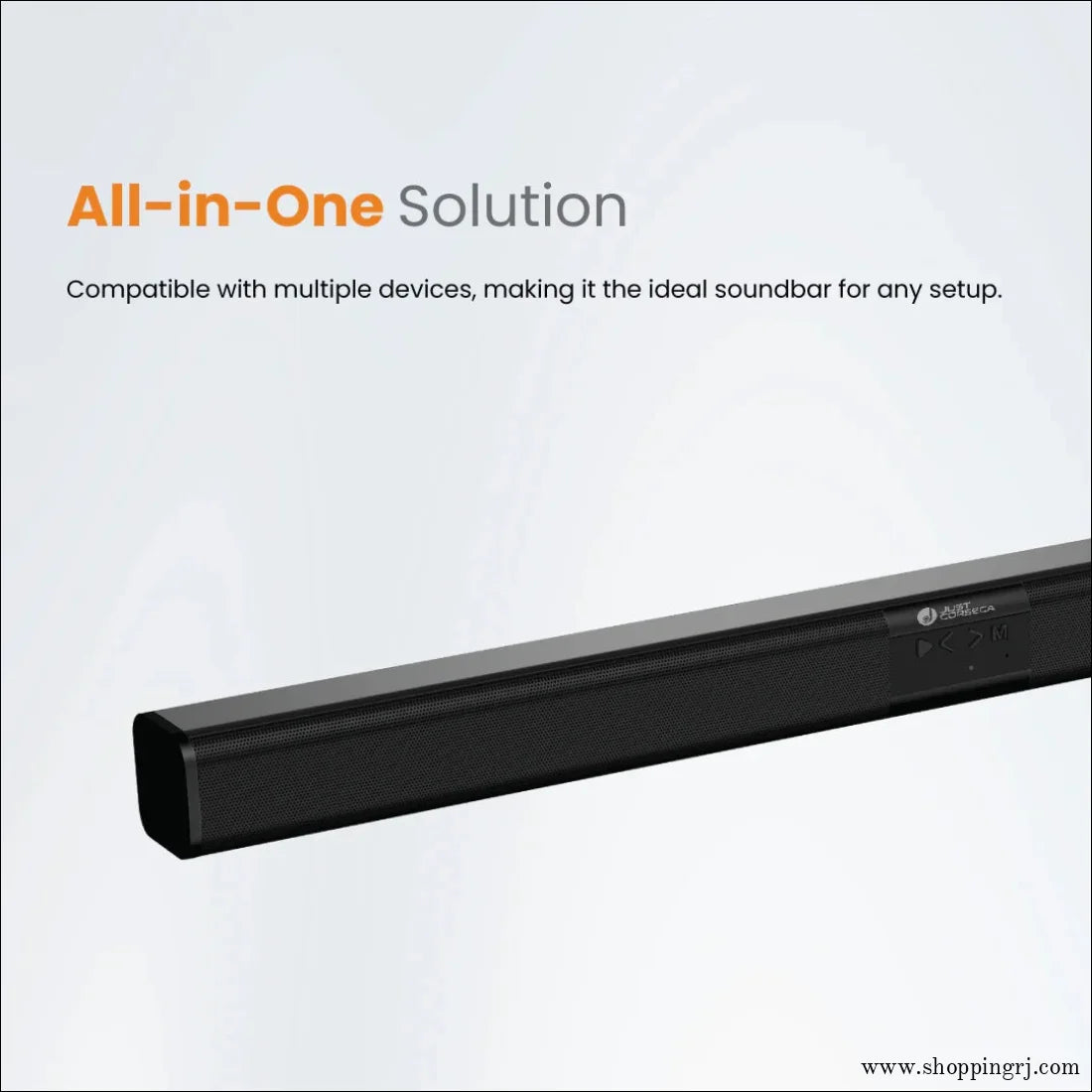 JUST CORSECA Sound Shack JST608 Soundbar | 20W | Wireless| Bluetooth USB AUX | Immersive Home Theater Audio - Bluetooth