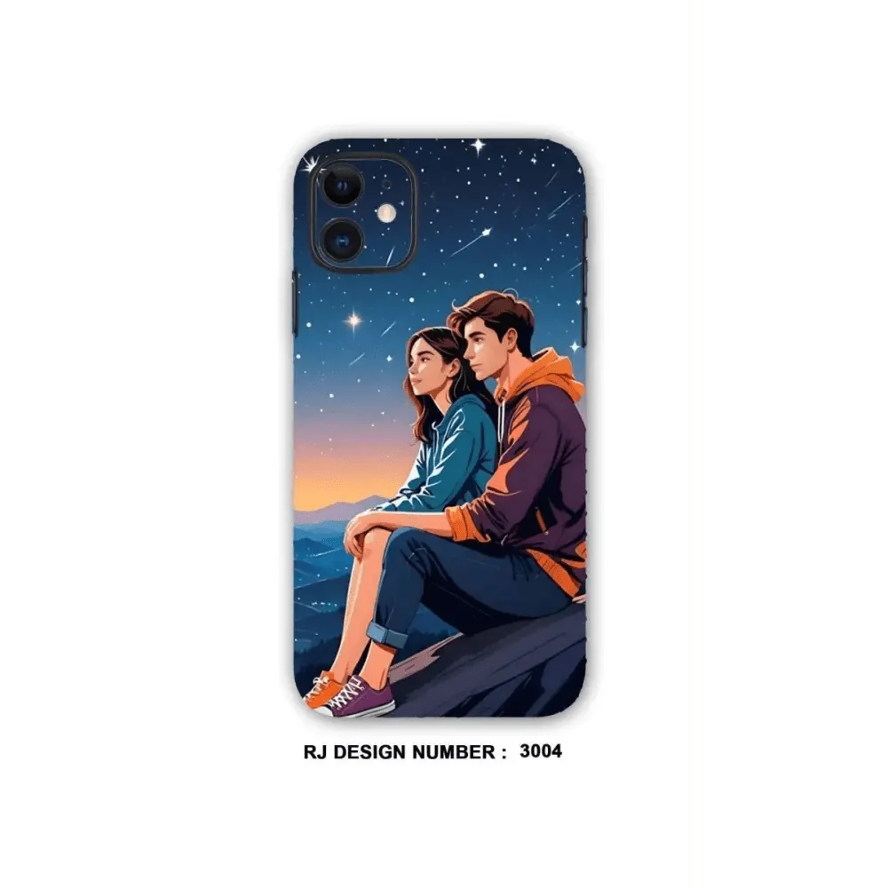 COUPLE SITTING ON THE BEACH mobile skins RJ3004, ANIME MOBILE WRAPPING