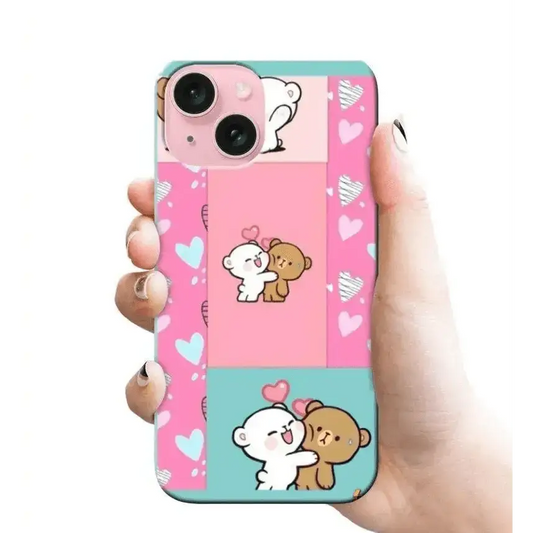 CUTE 2 panda COUPLES RJ 2917 PLASTIC HARD CASES - Mobile covers - Hard casesMobile coversmobile cover