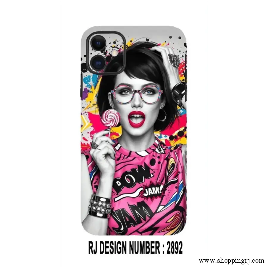 cute girl eating lollipop mobile skin