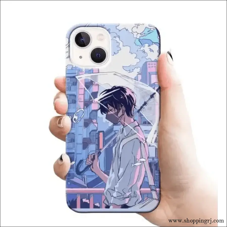 CUTE GIRL WITH UMBRELLA mobile cover RJ1777 Plastic hard case