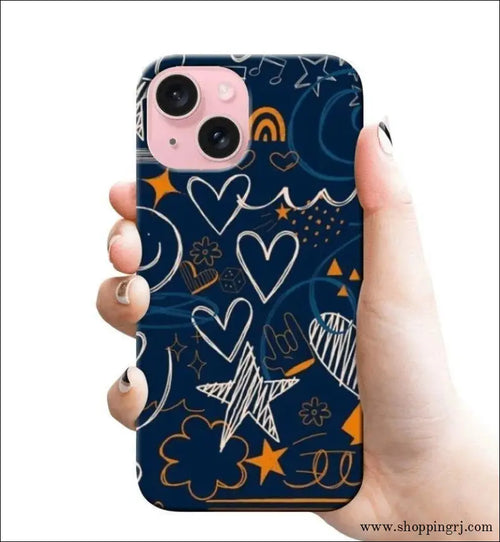 Stars with Heart Rj 2918 Plastic Hard Cases - Mobile Covers
