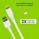 ERD Mobile Charger with Lightning cable (iphone) Detachable Cable (White) - charger - chargerNew arrivelchargers