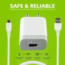 ERD TC-11 5V/1Amp Mobile Charger with Lightning Detachable Cable (White) - Shopping RJ 