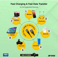 ERD UC 131 USB - C 35watt Braided Data Cable - Cable - 35w type c cableRJ mobiles and accessories Thoothukudicable