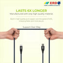 ERD UC - 59 Braided Metal Casing Micro USB Data Cable (Grey - Black) - Cable - cableRJ mobiles and accessories ThoothukudiNew arrival