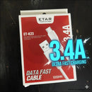 Etar v8 data cable (TYPE-b) 3.4 amp super fast - Cable