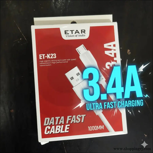 Etar v8 data cable (TYPE-b) 3.4 amp super fast - Cable