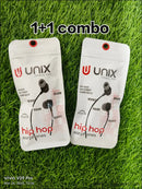 Unix Hip Hop Earphones Heavy Bass - Earphone