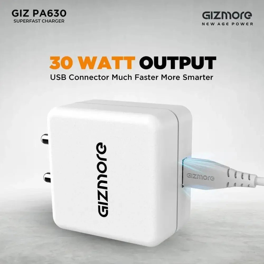 Gizmore 30w Turbo Power Adaptor GIZ PA630 - charger - chargerNew arrivalchargers