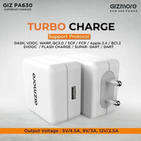 Gizmore 30w Turbo Power Adaptor GIZ PA630 - charger - chargerNew arrivalchargers