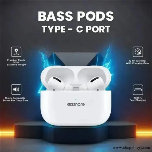 GIZMORE Gizbud 851pro Bluetooth 5.0 in - Ear Wireless Earbuds with Noise Isolation | 12 Hrs Playtime, Touch Control - Earbuds - EarbudsRJ mobiles and accessories ThoothukudiNew arrivel