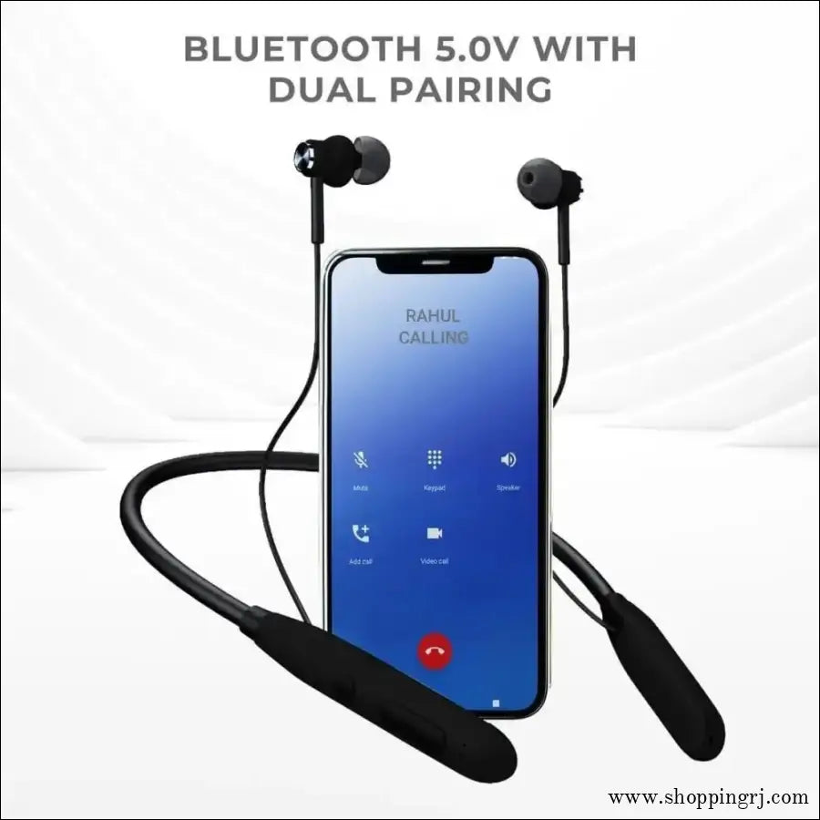 GIZMORE MN225 Wireless Bluetooth 5.0 in Ear Neckband| 20 Hours Playtime