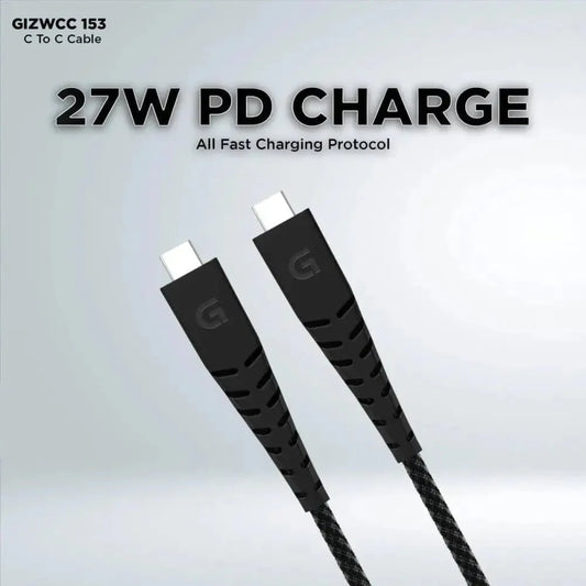 Gizmore WCC153 Type C to Type C charging cable, fast data transfer - Cable - cableRJ mobiles and accessories ThoothukudiNew arrival