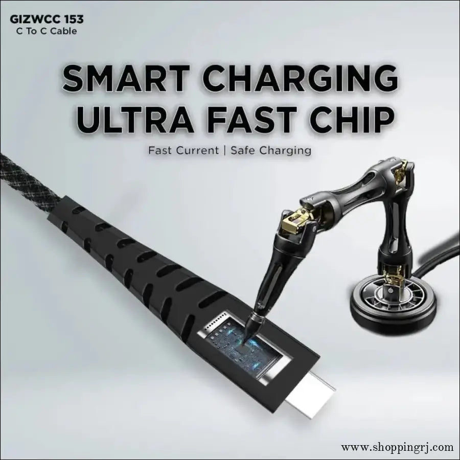 Gizmore WCC153 Type C to Type C charging cable, fast data transfer - Cable - cableRJ mobiles and accessories ThoothukudiNew arrival