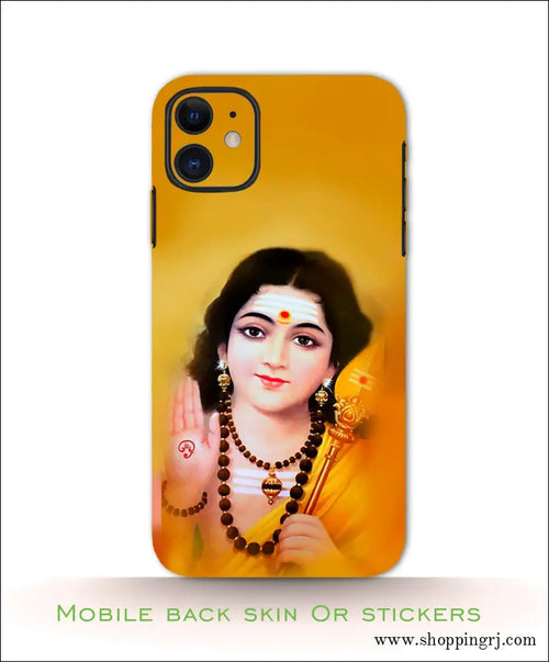 God Murugan Mobile Back Skins or Mobile Stickers Rj1310