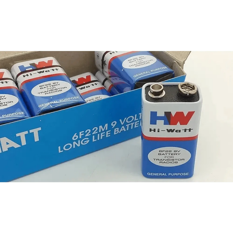 HW Hi-Watt 9v Battery ,3pcs